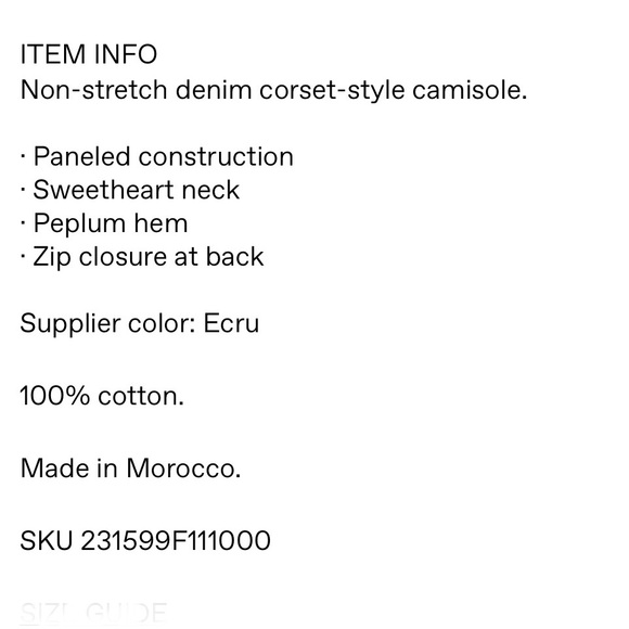 Isabel Marant Etoile- Ecru denim corset top w contrast stitching, NWT! 🪩✨😍 - Picture 5 of 5